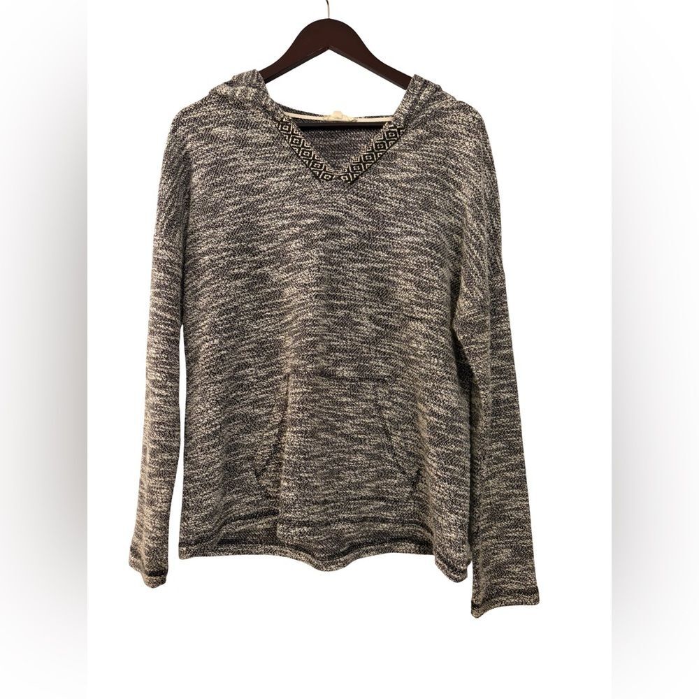 Oddy Marled Knit Hooded Pullover Sweater Women’s Small Boho Cozy Hoodie